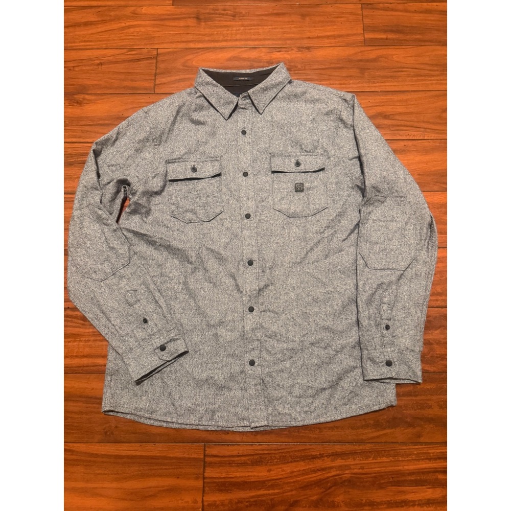 Roark Artifacts of Adventure Grey Flannel Shirt Classic Fit Mens Large